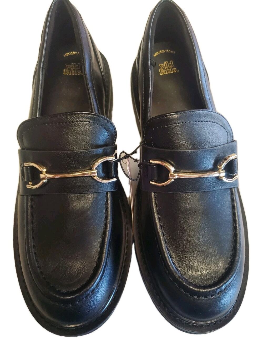 Wild Fable Women’s Chapman Loafers Memory Foam Insole Black Slip‑On Shoes 9